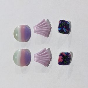 Vintage Purple Earring Set